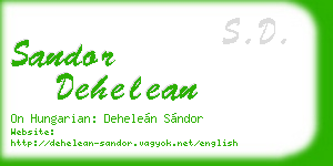 sandor dehelean business card